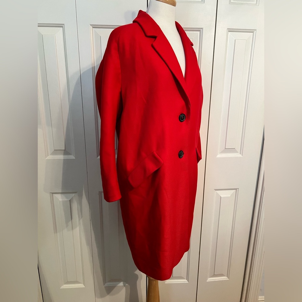 Zara Woman Red Women's Coat Size Medium - Picture 2 of 6